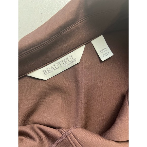 BEAUTIFUL by Lawrence Zarian Petite Ponte Button Jacket EXPRESSO NWOT SIZE 1XP - Picture 4 of 7